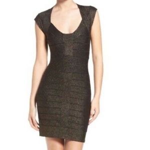 Sexy metallic bandage  French connection dress